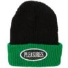 Pleasures Logo Two Tone Beanie -Pleasures ONENESS 0000 PLEASURES LOGO TWO TONE BEANIE BLACK GREEN P20F054 c975a716 179b 4ea0 a423 5c31d2acae8c