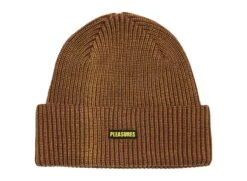 Pleasures Impact Logo Beanie In Tan