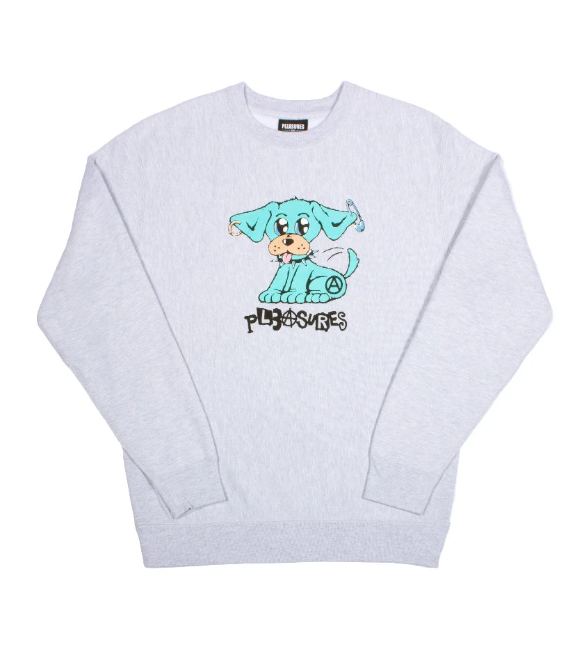 Pleasures Ruff Premium Crewneck (Heather Grey) 3 Pleasures Ruff Premium Crewneck (Heather Grey)