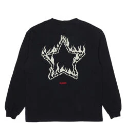Pleasures Lonestar Heavyweight L/S Shirt (Black) -Pleasures P21W012 BLKb