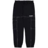 Pleasures Oracle Cargo Sweatpant (Black) -Pleasures P21W028 BLK
