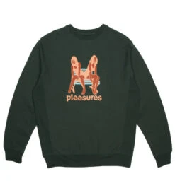 Pleasures Bench Premium Crewneck (Alpine Green)