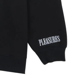 Pleasures Cut Here Raglan Crewneck (Black) -Pleasures P22F008 BLKd2