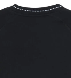 Pleasures Cut Here Raglan Crewneck (Black) -Pleasures P22F008 BLKd3