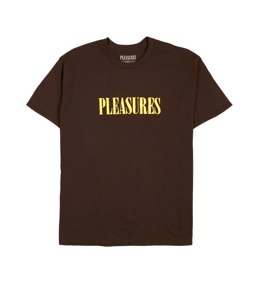 Pleasures Tickle Logo T-Shirt (Brown) 3 Pleasures Tickle Logo T-Shirt (Brown)