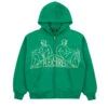 Pleasures Squeeze Zip Up Hoodie (Green) -Pleasures P22W019 GRN