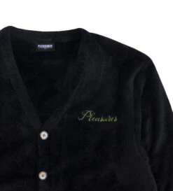 Pleasures Snorkel Cardigan (Black) -Pleasures P23SP010 BLKd1