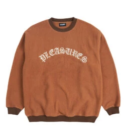 Pleasures Mars Sherpa Crewneck (Brown)