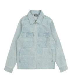 Pleasures Merit Denim Work Jacket (Light Blue)