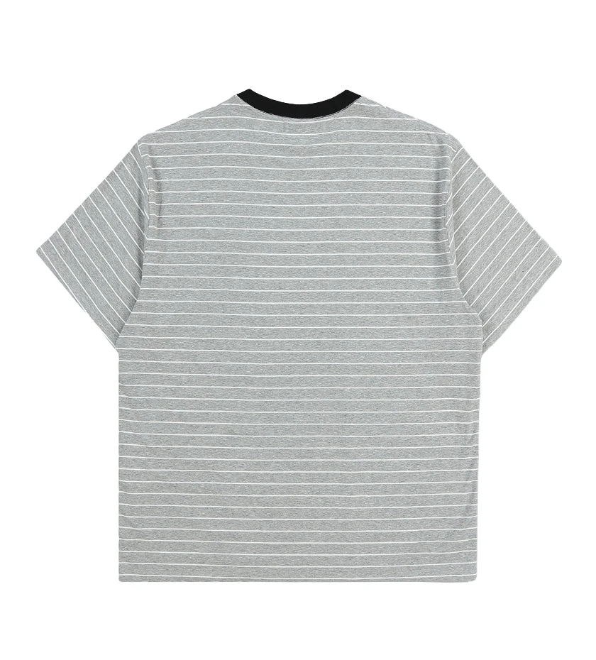 Pleasures Foresight Striped Shirt (Heather Grey) 4 Pleasures Foresight Striped Shirt (Heather Grey) - Image 2