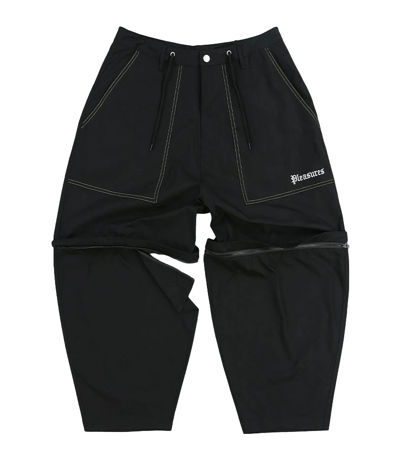 Pleasures Lecture Zip Off Pant (Black) 3 Pleasures Lecture Zip Off Pant (Black)