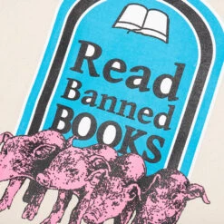 Pleasures Banned Books Tote - Natural -Pleasures PLEASURES Banned Books Tote Natural P22W069 NATURAL 12 30 22 Feature DV 6