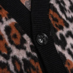 Pleasures Boozy Cardigan - Brown/Multi -Pleasures PLEASURES Boozy Cardigan Brown Multi P22W009 BROWN 12 29 22 Feature DV 5