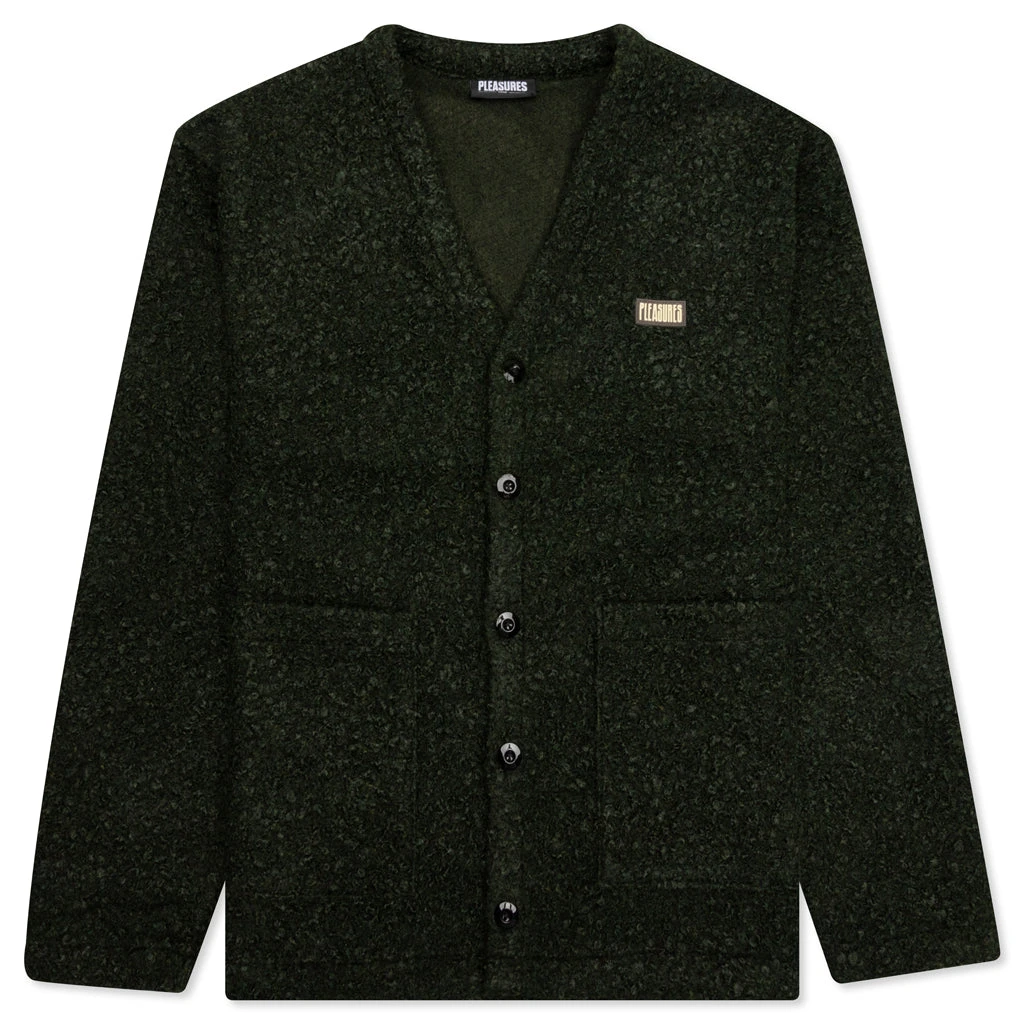 Pleasures Creation Cardigan - Green 3 Pleasures Creation Cardigan - Green