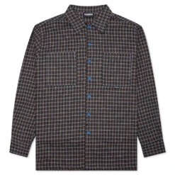 Pleasures Ignition Plaid Shirt - Brown