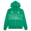Pleasures Squeeze Zip Up Hoodie - Green