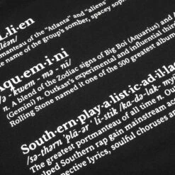 Pleasures Vocabulary Hoodie - Black -Pleasures PLEASURES Vocabulary Hoodie Black P22SP060 BLACK 04 26 22 Feature 7