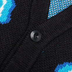 Pleasures Volt Jacquard Cardigan - Black -Pleasures PLEASURES Volt Jacquard Cardigan Black P22SP025 BLACK 04 25 22 Feature 54