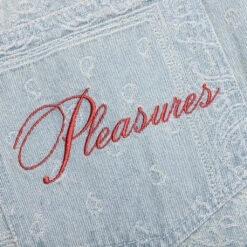 Pleasures Merit Denim Work Pant - Light Blue -Pleasures Pleasures Merit Denim Work Pant Light Blue P23SU030 BLUE 07 28 23 Feature KN 7