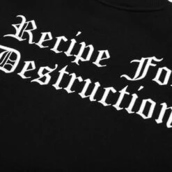 Pleasures Recipe Crewneck - Black -Pleasures Recipe Crewneck Black P23F021 BLACK 09 28 23 Feature KN