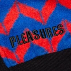 Pleasures Black Jack Cardigan - Blue/Red -Pleasures pleasures black jack cardigan bluered 4