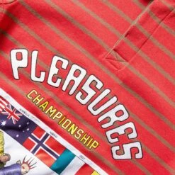 Pleasures CHAMPIONSHIP RUGBY LONG SLEEVE -Pleasures pleasuresCHAMPIONSHIPRUGBYLONGSLEEVEREDSP22F005 3