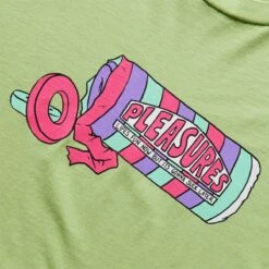 Pleasures SUCK WASHED LONG SLEEVE T-SHIRT -Pleasures pleasuresSUCKWASHEDLONGSLEEVET SHIRTLIMESP22SU036 3