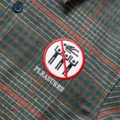 Pleasures SURFING FLANNEL -Pleasures pleasuresSURFINGFLANNELGREENMP22F027 3
